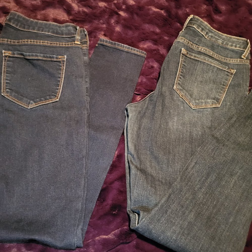 TWO PAIRS - Old Navy Rockstar Skinny Jeans - Size 10 Long